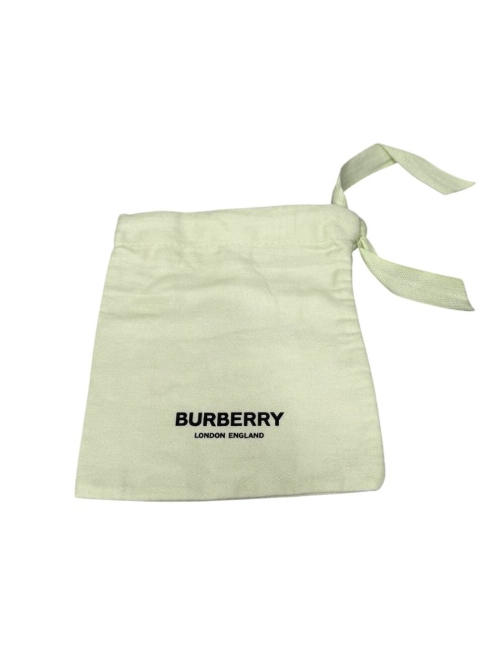 Burberry Beige Cotton Pouch Dust Bag  7x6 Logo Print Gift Storage Wallet Clutch